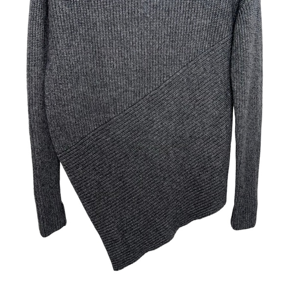 Brochu Walker Thandee Ribbed Asymmetrical Sweater Gray Woo blend Size XS - Picture 9 of 13